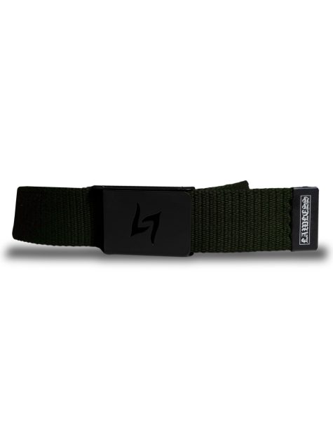 Lawless Jakarta – Initials Psych Logo Webbing Belt Army Green